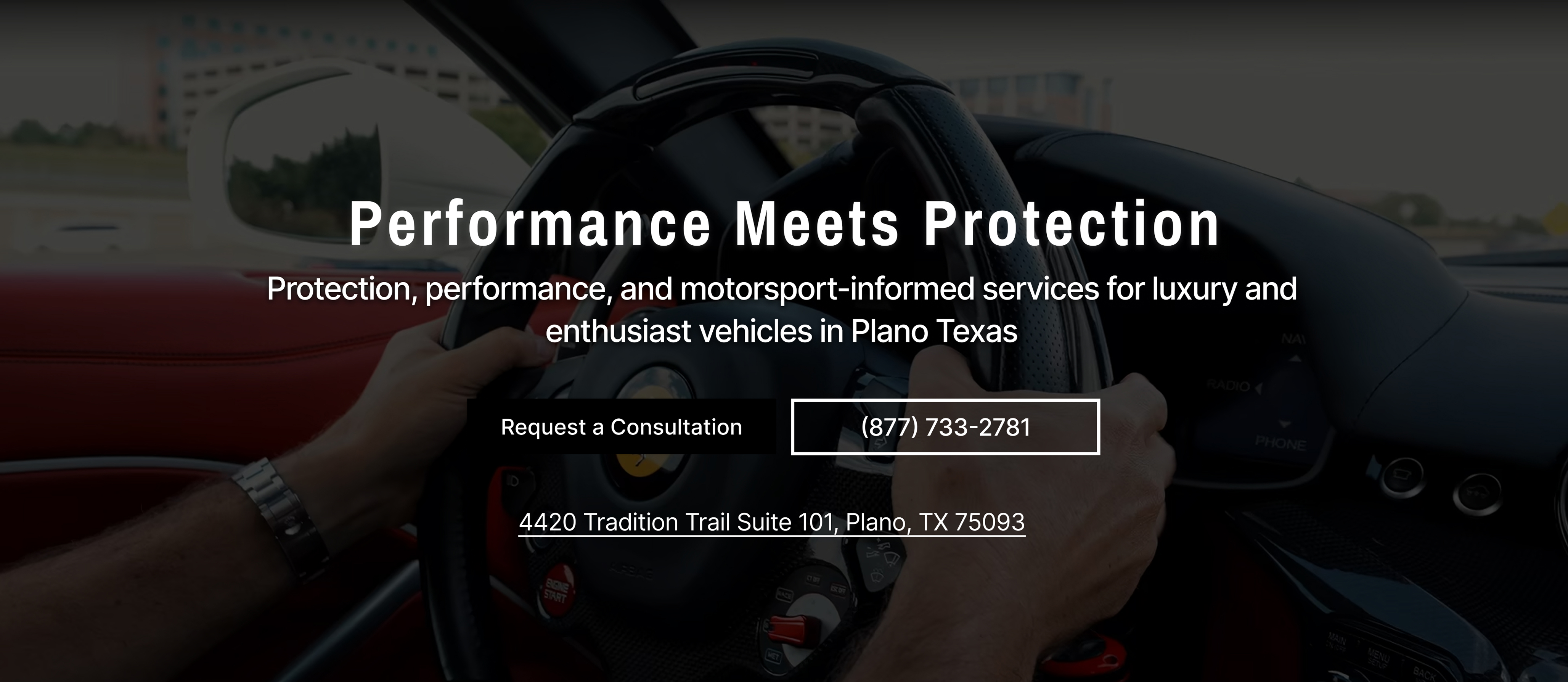 Hero section after redesign