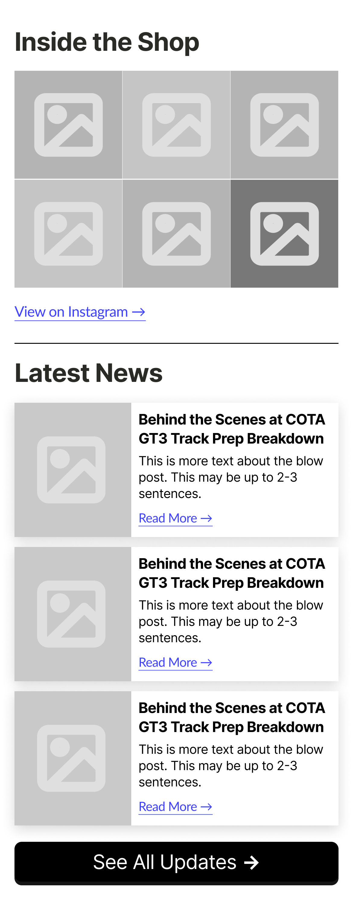 Mobile wireframe — Social media page layout